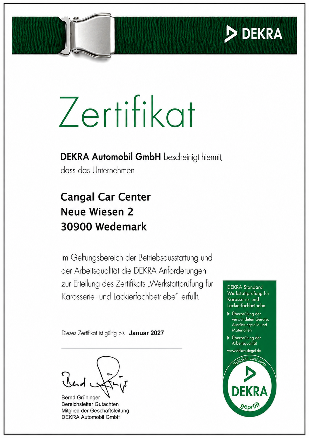 Graphenversiegelung Zertifikat 3